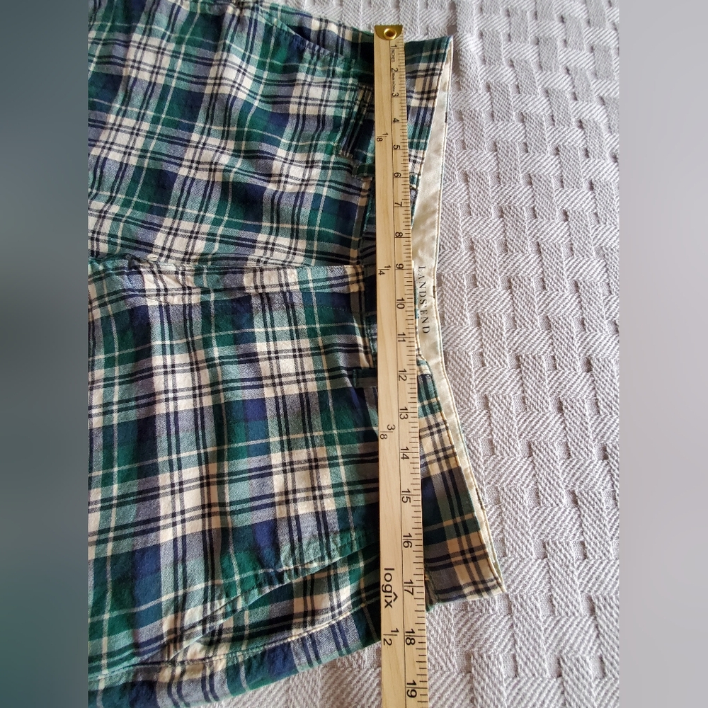 Lands' End Shorts Canvas Plaid Chino Multicolor Preppy Cotton Vacation Ready - Picture 10 of 14